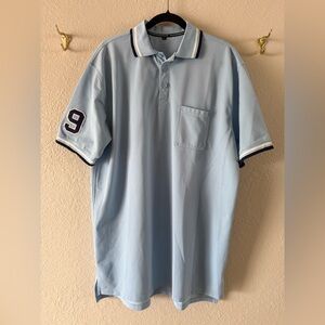 NWOT Official’s Choice Baseball Umpire Short Sleeve Polo Shirt XL Light Blue